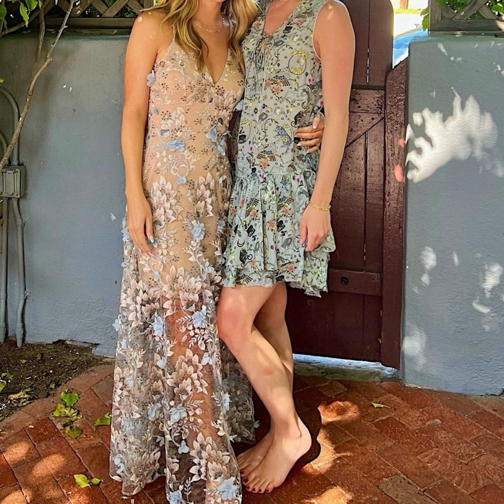 Dress the Population Floral Faux Maxi